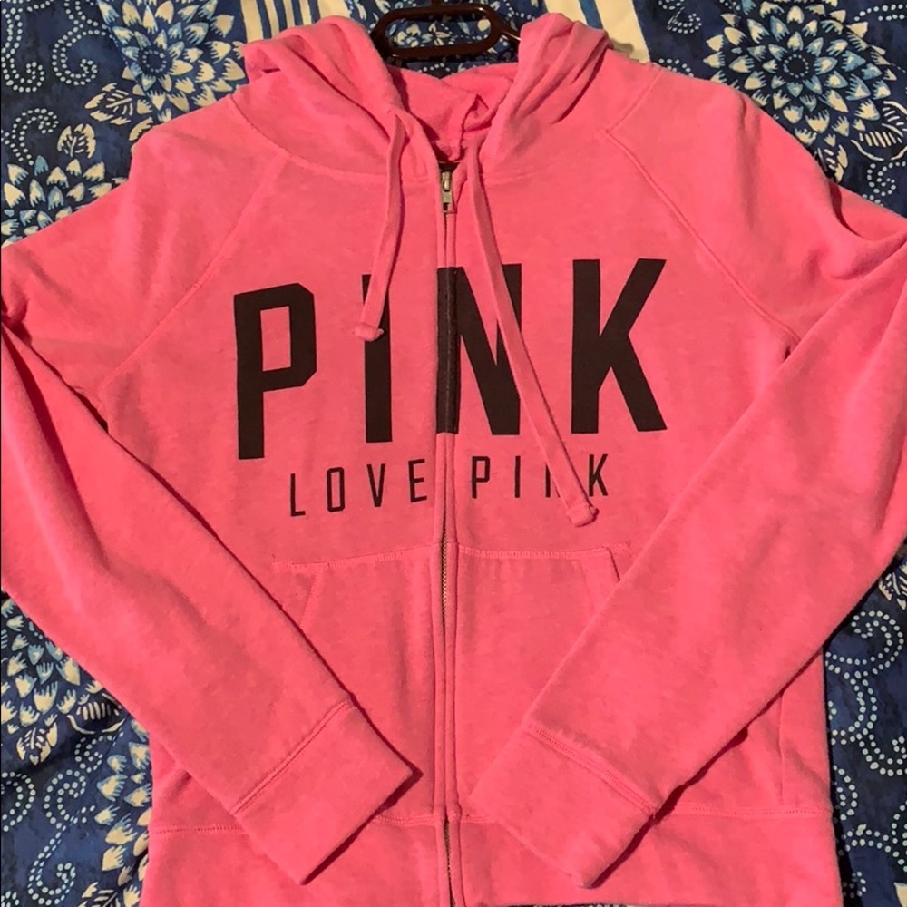 Zip up hoodie PINK brand
